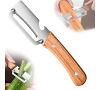 Vegetable Peeler for Kitchen - Multifunctional Stainless Steel Fruit Peeler with Bottle Opener, Ergonomic Wooden Handle Cutter for Potato, Carrot, Apple, Pineapple, Sugar Cane (Vegetable Peeler *1)