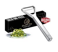 Vegetable Peeler, Ultra-Sharp Ergonomic Stainless Steel Potato Peeler, One-Piece Seamless Handle, Left & Right-Handed User Friendly, Super Thin Peel Less Waste, Dishwasher Safe with 5-Year Warranty