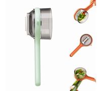 Vegetable Peeler with Container, Vegetable Peeler with Catcher, Fruit Peelers with Storage, Double-Sided Stainless Steel Multi-Function Peelers for Home Kitchen (Green)
