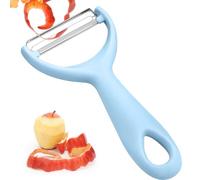 Vegetable Peeler with Stainless Steel Sharp Blade, Non-Slip Ergonomic Handle. Y Shaped Julienne Peeler for Potato,Carrot,Cucumber,Citrus,Garlic,Orange,Lemon,Apple Peeler kitchen gadgets (Blue)