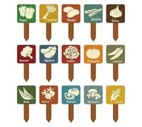 Vegetable Plant Labels - 15 Piece T Shape Garden Signs Seedling Markers
