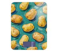 Vegetable Potato Green Art Painting Waterproof Small Food Scale 11lb/0.18oz, 5kg/5g mini Kitchen Scale with 4 Unit for Roasting Meal Prep Soap Making (Batteries not Included)
