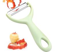 Vegetable Potato Peelers,Heavy Duty Peelers with Ergonomic Non-Slip Handle sharp Blade for Fruit Carrot Veggie Potatoes,Dishwasher Safe (L-Green)