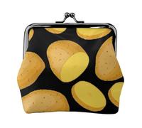 Vegetable Potato, PU Leather Coin Purse, Small Wallets, Change Pouch with Kiss Lock Clasp Buckle, Change Purse