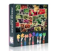 Vegetable Puzzles for Adults 1000 Pieces, Variety of Popular Farmers Market Fruits and Vegetables 1000 Piece Jigsaw Puzzles for Home Wall Decor, 19.5 x 27.5 Inch