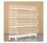 Vegetable Rack, Snack Storage Organizer Cart 4 Tier or 5 Tier Black White Multiple Sizes(4 Tier White,L60cm(23.6in))