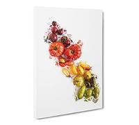 Vegetable Rainbow Canvas Print | Gallery Wrapped 30mm Frame Wall Art | 30x20 inches | Ready to Hang | Modern Food Picture | Living Room Bedroom Lounge Office