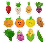 Vegetable Shaped Cookie Cutters of 12 pcs, Stainless Steel Veggie Fondant Cutters Set Pastry Biscuit Baking Clay DIY Molds