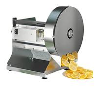 Vegetable Slicer Machine, Electric & Manual Food Processor with Stainless Steel Blades, Suction Cup Base for Onions, Carrots, Cucumbers, Potatoes - 2mm Cut