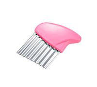 Vegetable Slicer, Wave Potato Slicer - Stainless Steel Vegetable Chopper with Plastic Handle for Perfect Fries