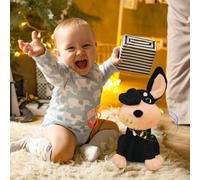 Vegetable Stand for Kids Puppy Simulation Toy Learn To Talk And Sing Will Be Called Rotating Doll Girl Souvenir Smart for Kids 1 (Black, 25x19cm)
