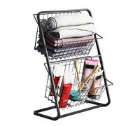 Vegetable Storage - Iron 28x15x37cm | Storage Basket | Countertop Organizer | 2-Tier Fruit Basket Multi Tier Kitchen Rack for Vegetables Fruits Pantry Organization Countertop Space Saving Baskets for