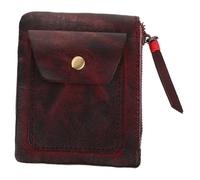 Vegetable Tanned Leather Coin Wallet Trendy Coin Pouch Minimalist Coin Purse Pocket Coin Holder Organizer Shape Small Pouch Vintage Women Q Tiny Retro Coffee