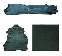 Vegetable Tanned Leather Goat Hide Semi-Firm Feel Full Grain Genuine Leather Suitable for Leathercrafts Bookbinding Garments (Green)
