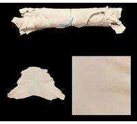 Vegetable Tanned Leather Goat Hide Semi-Firm Feel Full Grain Genuine Leather Suitable for Leathercrafts Bookbinding Garments (Natural)