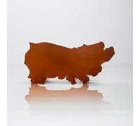 Vegetable Tanned Leather Hide Veg Tan Full Grain Dyed Through Leather For Making Belts Bags Wallets (3.0-3.5mm 8oz Tan)