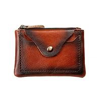 Vegetable Tanned Leather Rubbing Color Small Coin Purse Mini Coin Bag Card Holder Multi-Function Card Holder,A-8 * 1 * 12cm (A 8 * 1 * 12cm) (A 8 * 1 * 12cm)