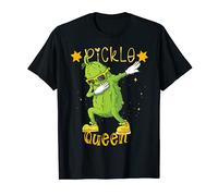 Vegetable Vegan Pickle Queen Dabbbing Cucumber Halloween T-Shirt