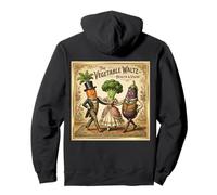 Vegetable Waltz Funny Vintage Dancing Veggies Pullover Hoodie
