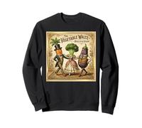 Vegetable Waltz Funny Vintage Dancing Veggies Sweatshirt