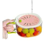 Vegetable Washing Basket, Multifunctional Kitchen Utensils 2-in-1 with Folding Handle and Lid | with Vegetable Strainer | for Home Picnic Salad Berries Preparation Cooking