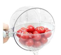 Vegetable Washing Basket | Multifunctional Rotating Non-Slip Spinner Fruit Strainer for Kitchen Salads Berries Strawberries Watermelons Tomatoes Fridge Camping