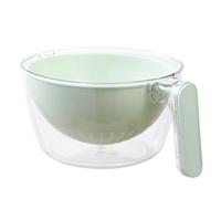Vegetable Washing Basket - Salad Spinner Bowl for Fresh Food Prep | Rotating with Built in Handle and Colander, Easy Drain Cleaner, Fruits Greens Tomato Strawberry for Watermelon Kitchen Sink