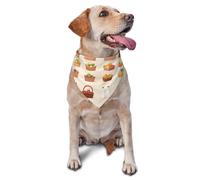 Vegetables And Fruits Printed Graphic Pet Triangle Scarf For Dogs & Cats, Adjustable Cute Pet Bandana For & Photo Shoots