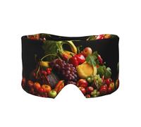 Vegetables and Fruits Unisex Side Sleeping Headband, Sleeping Eye Mask and Ear Muffs, (26.8 * 4.3 inches), Indoor and Outdoor Travel Yoga Adjustable Comfort Eye and Ear Muffs,