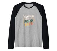 Vegetables Are What Food Eats Carnivore Joke -------- Raglan Baseball Tee