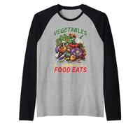 Vegetables are What Food Eats Carnivore Joke Raglan Baseball Tee