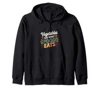 Vegetables Are What Food Eats Carnivore Joke -------- Zip Hoodie