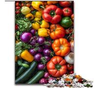 Vegetables Collection Jigsaws 1000 Pieces for Adults, Pattern Assembly Fun at Home Activities, Birthday Present,Travel Gifts (26x38cm)