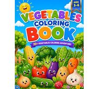 Vegetables Coloring Book: For Kids Ages 3-6