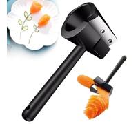 Vegetables Curler for Kitchen, Cucumber Carrot Spiralizer Peeler Spiral Cutter, Root Vegetable Carving Cutting Tools, Carrots Flower Sharpening Garnishing Tool for Vegetable Modeling, Dish Decor (1)