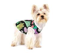 Vegetables Food Doodle On Dark,Cotton Sleeveless Pet T-Shirt Soft Stretchy Puppy Breathable Vest,M