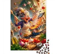 Vegetables Kitchen Chef 1000pcs Mini Puzzle For Family Challenging | 70x50cm Cardboard Living Room Decor Durable Structure Birthday Gift Brain Training