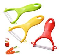Vegetables Peeler Advanced Ceramic Peeler Plastic Handel-Sharp Rust Prevention -Set of 3