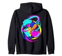Vegetables Vegetarian Retrowave Zip Hoodie