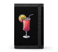 Vegetarian Alcoholic Drink Cocktail Trifold Wallet Cute Card Slots Holder Clutch Purse Wallets for Men Women