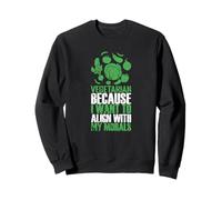 Vegetarian Align With My Morals Green Lifestyle Sweatshirt