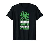Vegetarian Align with My Morals Green Lifestyle T-Shirt