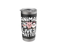 Vegetarian Animal Lives Matter Stainless Steel Insulated Tumbler