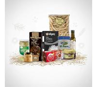 Vegetarian Gourmet Food Hamper | Mediterranean Gift Box with Olive Oil, Tapenade, Hummus & Dark Chocolate | Healthy Christmas Chest