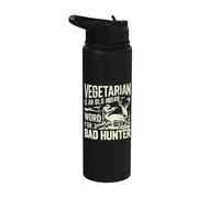 Vegetarian is an Old Indian Word for Bad Hunter Hunting Stainless Steel Insulated Water Bottle