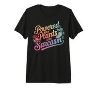 Vegetarian Powered by Plants and Sarcasm Premium T-Shirt