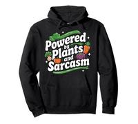 Vegetarian Powered By Plants And Sarcasm Pullover Hoodie