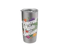 Vegetarian Powered By Plants and Sarcasm Stainless Steel Insulated Tumbler