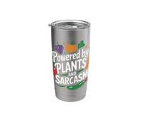 Vegetarian Powered by Plants and Sarcasm Stainless Steel Insulated Tumbler