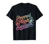 Vegetarian Powered by Plants and Sarcasm T-Shirt